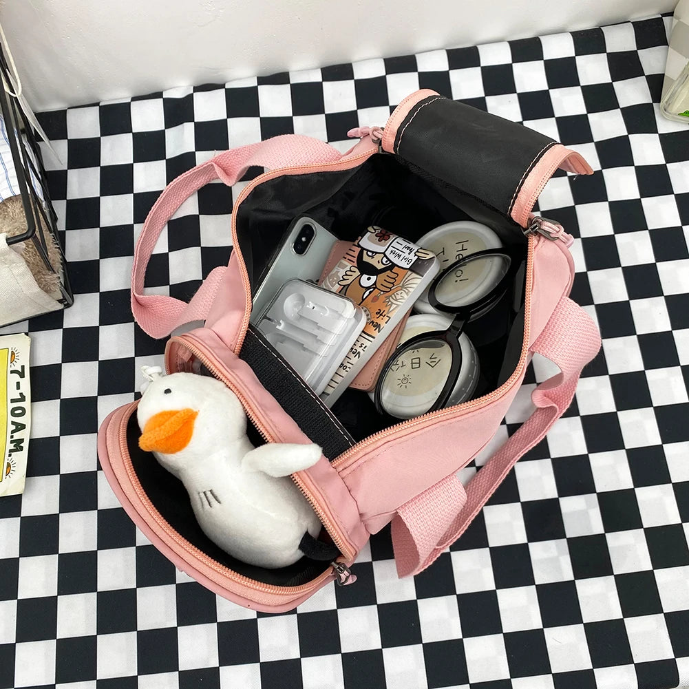 Oxford Fitness Bag Multifunctional Small Fitness Training Bag Wear-Resistant Adjustable Strap Large Capacity for Travel Swimming